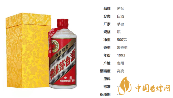 1993年茅臺(tái)酒53度價(jià)格查詢(xún) 1993年飛天茅臺(tái)酒53度價(jià)格和圖片