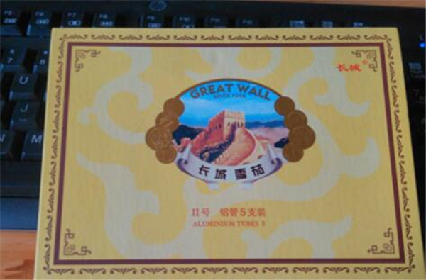 長城雪茄煙(2號(hào)鋁管)價(jià)格表圖 長城2號(hào)鋁管5支裝多少錢